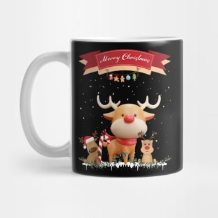 Merry Christmas Reindeer Family Mug